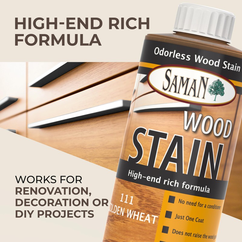 SamaN Interior Water Based Wood Stain - Natural Stain for