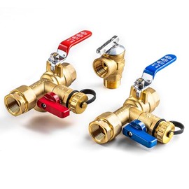3/4 Inch IPS Valve Kit for Isolator Tankless Water Heater, Quality Brass Build for Rheem, Rinnai, Ecosmart, Navien