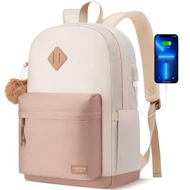 YAMTION 17 Inch School Backpack for Teen Girl Women,Lightweight Cute Bookbag SchoolBag Student for High School College Work