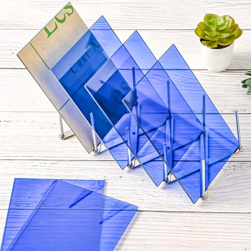 Lesnlok Blue Acrylic Sheets 1/8 inch Thick 3mm 2 Pack