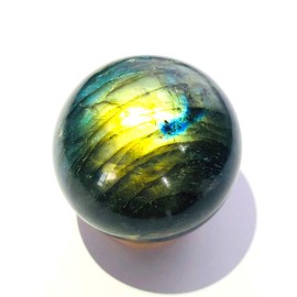 Labradorite Gemstone 141 Grams Sphere Crystal Healing Wellness Home Office GIF Spiritual vaastu Aura Peace Meditation