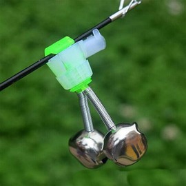 KLOPINXINGH 9 PCS Fishing bells Fishing Alarm Light Luminous Twin Bells Plastic Fishing Bells Clips Fishing Rod Alarm with Dual Alert Bells Fishing Bite Alarm Indicator On Fishing Rod