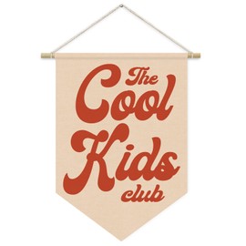 ETVISO Playroom Wall Hanging Banner, Cool Kids Club Retro Pennant Flag, Boy Nursery Decor, Classroom Decor Baby Nursery Room Banner