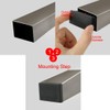 sourcingmap Plastic Rectangle Blanking End Tubing Cap Insert Bung 50mm