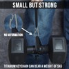KCFEV Titanium Carabiner Keychain, Bottle Opener Keychain Clip, Key Organizers