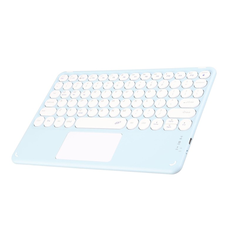 Touch Wireless Keyboard Round Keycaps Ergonomic Design Ultra Thin Smart