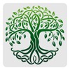 FINGERINSPIRE Tree of Life Pattern Stencils Decoration Template 30x30cm Plastic