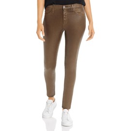 AG Jeans Women's Farrah Leatherette High-Rise Skinny Fit Ankle Pant, Vintage LTT Light Rich Crimson, 30