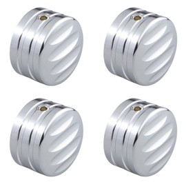 4Pcs Motorcycle Spark Plugs Head Bolt Cover for Harley Sportster Twin Cam Big Twin Dyna CVO (Chrome)