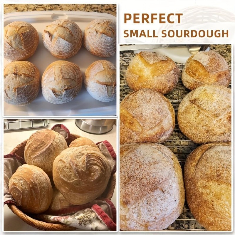 Round Proofing Baskets, 6 Pieces, Mini Bread Baking with Proofing
