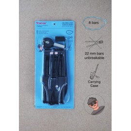 Folding Bike Lock with Heavy Duty Security Chain for Bicycles, E-Bikes, Scooters, with Keys and Carry Bag, Heavy Duty Lock with Keys and Case