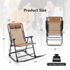 Tangkula Outdoor Folding Rocking Chair, No Assembly Required, Foldable Rocker