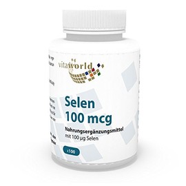 Vita World Selenium 100Mcg 100 Capsules Made in Germany