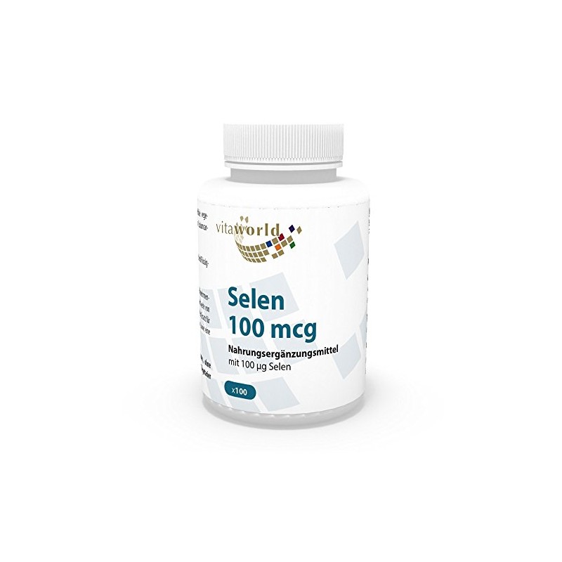 Vita World Selenium 100Mcg 100 Capsules Made in Germany