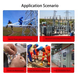 flexman 2Pcs Insulated Electrician Gloves, 400V High Voltage Resistant Gloves, Insulated Non Slip Rubber Work Gloves for Installation Maintenance Projects, Home Appliance, Mechanical Equipment