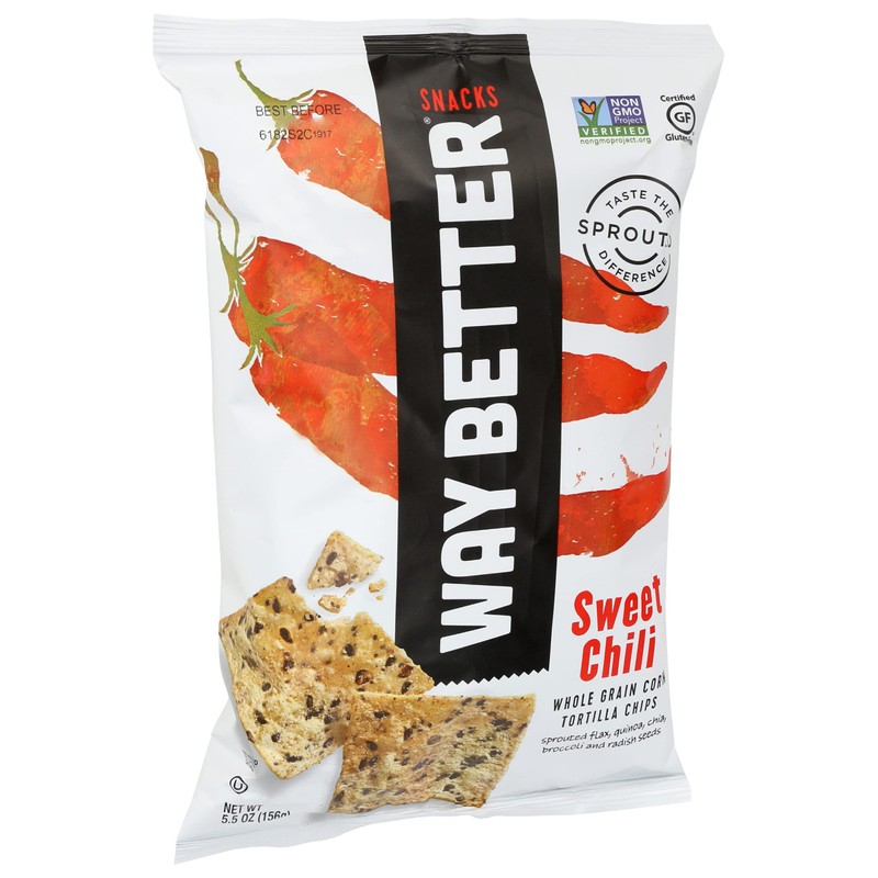 Way Better Snacks Tortilla Chips, Sweet Chili, 5.5 Ounce