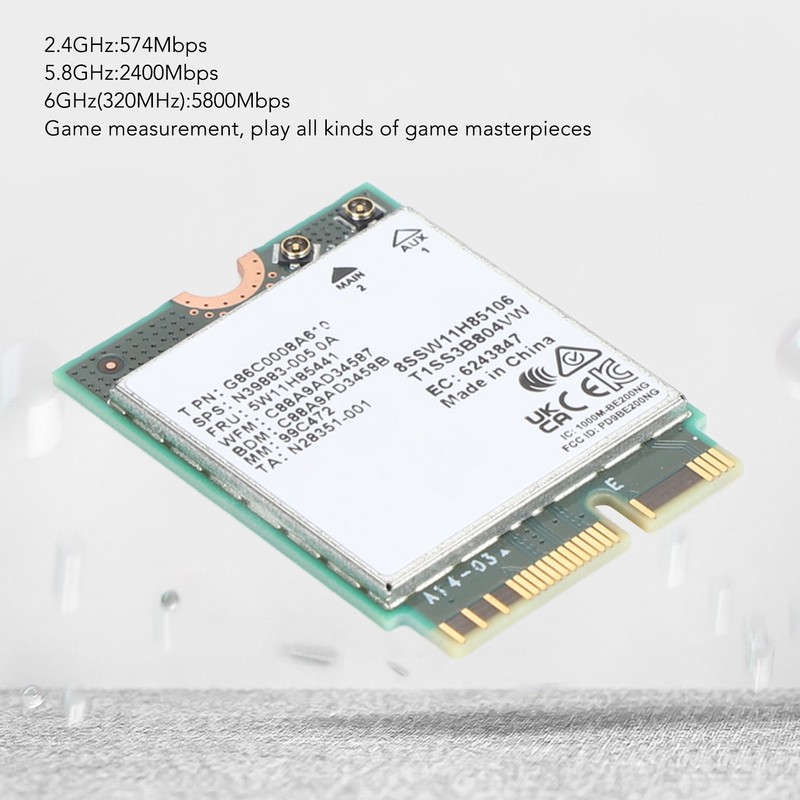BE200NGW WiFi 7 Network Card for Intel BE200 8774Mbps Supports