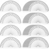 Zonon 200 Pcs 4 Inch Clear Plastic Protractor Bulk Math