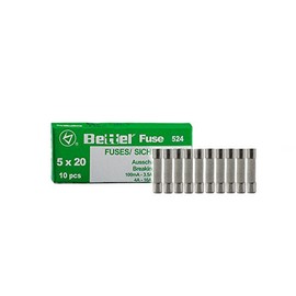 Pack of 10 Ceramic Fuses 6.3 A Slow 5 x 20 mm