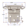 DecoBasics 3/8" Inset Cabinet Hinges Brushed Nickel (25 Pair -50