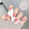 200PCS Clear Heart Nail Art Decals Charms for Nails, Clear