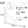 ANDCHI Shelf Bracket, L-Shaped, Set of 4, Wall Mounting, Shelf