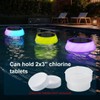 Pool Chlorine Floater with Solar Colorful Lights, Floating Dispenser Fits