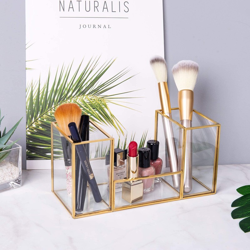 Feyarl Makeup Brush Case, Brush Stand, Cosmetic Brush Holder, Brush