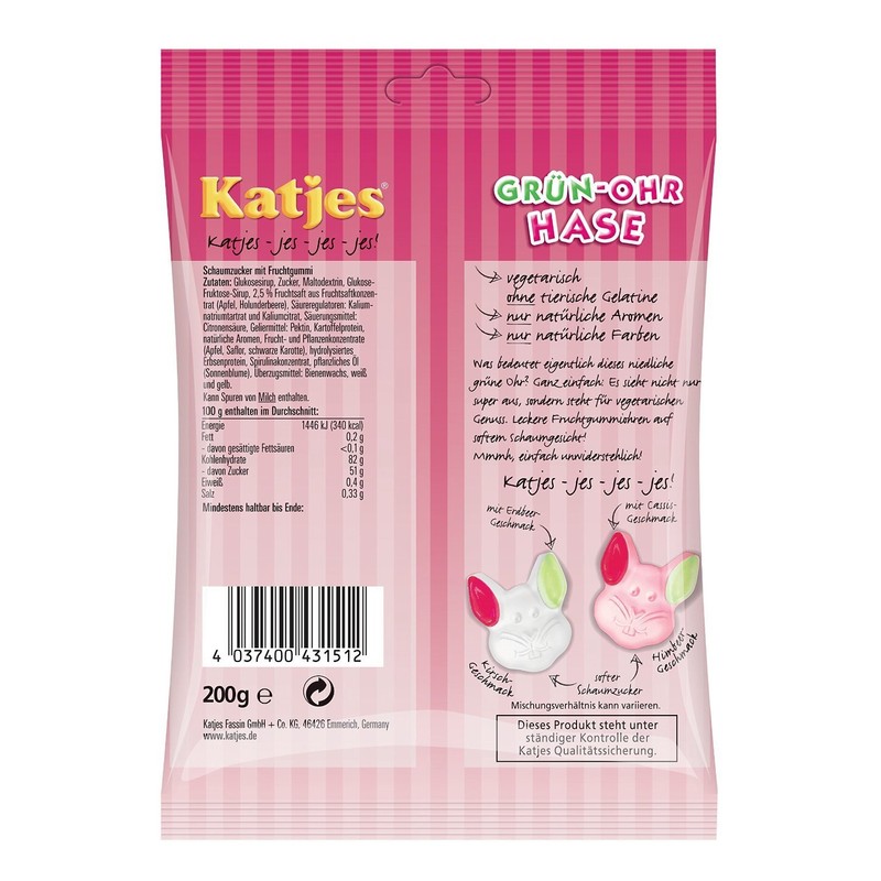 Katjes Green Ear Rabbit Gums - 175g