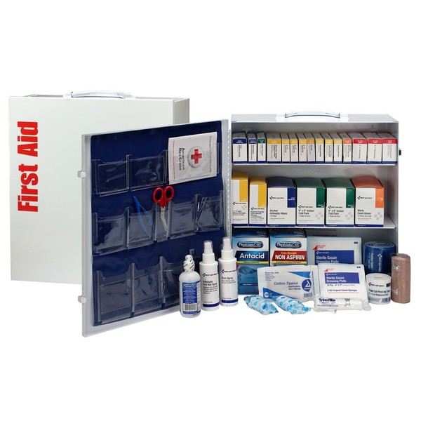 First Aid Only 90575 ANSI 3 Shelf First Aid Station with Medications