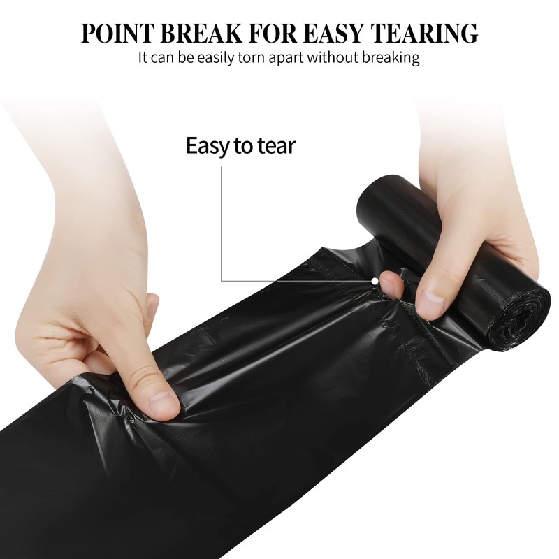 5 Rolls Small Trash Garbage Bags, 4 Gallon 100 Counts