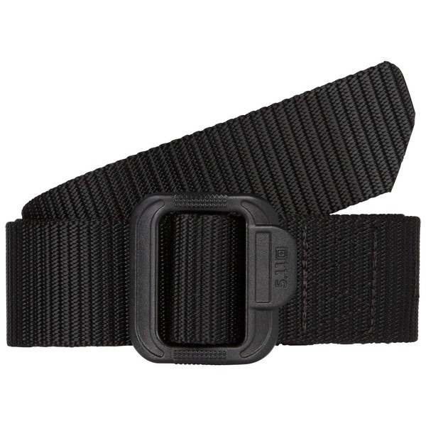 5.11 Tactical Men's 1.5-Inch Convertible TDU Belt, Nylon Webbing, Fade-and Fray-Resistant, Black, 2XL, Style 59551