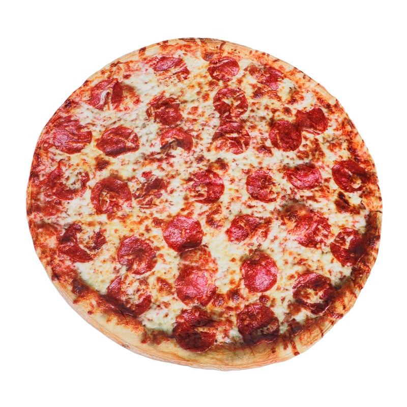 Kid Toddlers Pizza Pattern Rug Baby Washable Fluffy Playmat Round