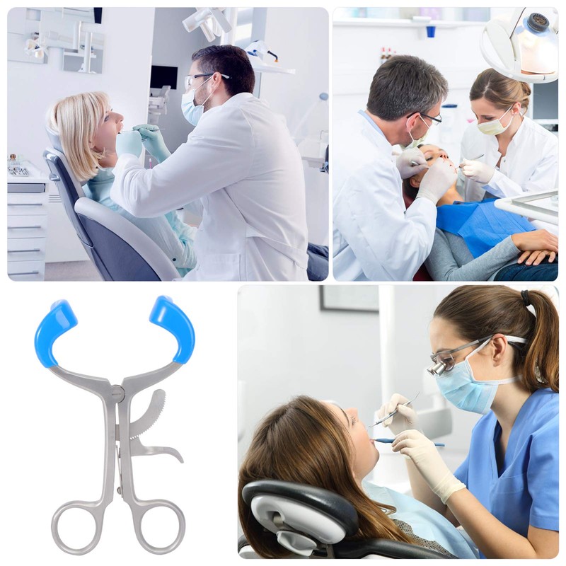 Healifty Tooth Mouth Opener, Stainless Steel Mouth Separator, Cheek Roller,