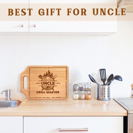 Gleevara Uncle Gifts, Uncle Birthday Gifts, Exquisite Engraved Chopping Board Christmas Kitchen Gifts for Uncle, Best Uncle Gifts from Niece Nephew on Fathers Day