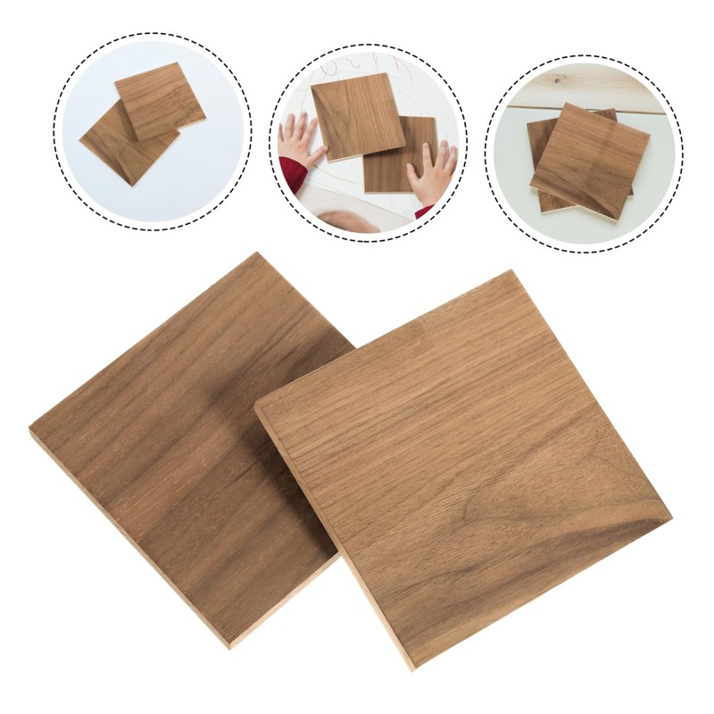 Abaodam 2pcs Thickened Black Walnut Wood Planks DIY Carving Wood
