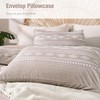 Lekesky King Size Duvet Cover Sets Bohoemian Bedding Set, Khaki