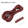 sourcing map Braided Leather Cord, Round Leather Bolo Tie String