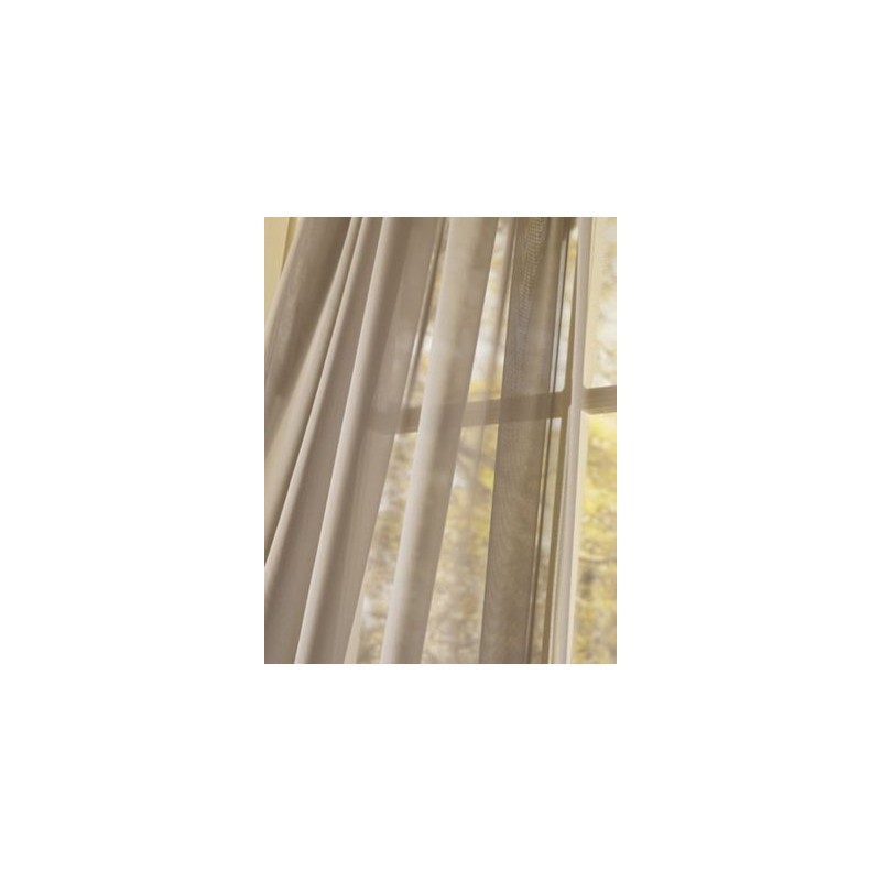 Curtainworks Soho Voile Sheer Curtain Panel, 59" by 95", Oyster