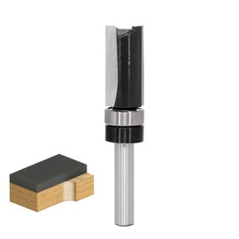 Flush Trim Router Bit 1/4 Inch Shank, 1/2" Cut Dia, 1" Cutting Length, Pattern Top Bearing Template Flush Straight Cut Trim Router Bit, for Woodworking Trimming