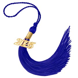 2025 Tassel Graduation, Tassel Charms for Graduation Cap Decorations, Blue Grad Tassels Memorial Grad Cords Class of 2025 Senior College High School Graduate Hat Ceremonies Accessories