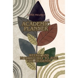 Undated Academic Planner 2025-2026 for Students: Weekly and Monthly,Student Organizer for July to June School Year , 180 Pages, Minimalist Modern Cover