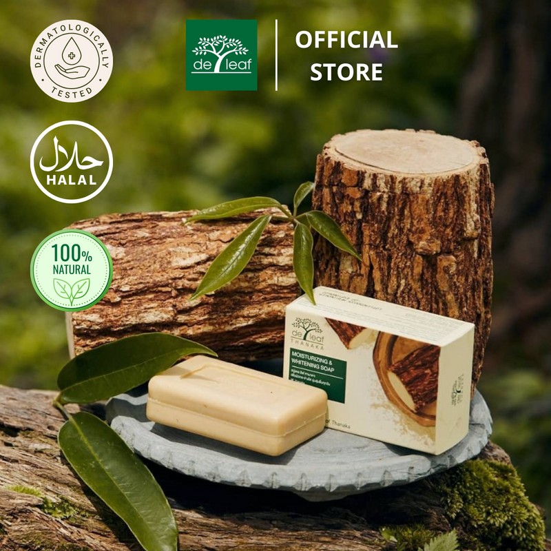 De Leaf Thanaka Moisturizing & Whitening Soap (100g)