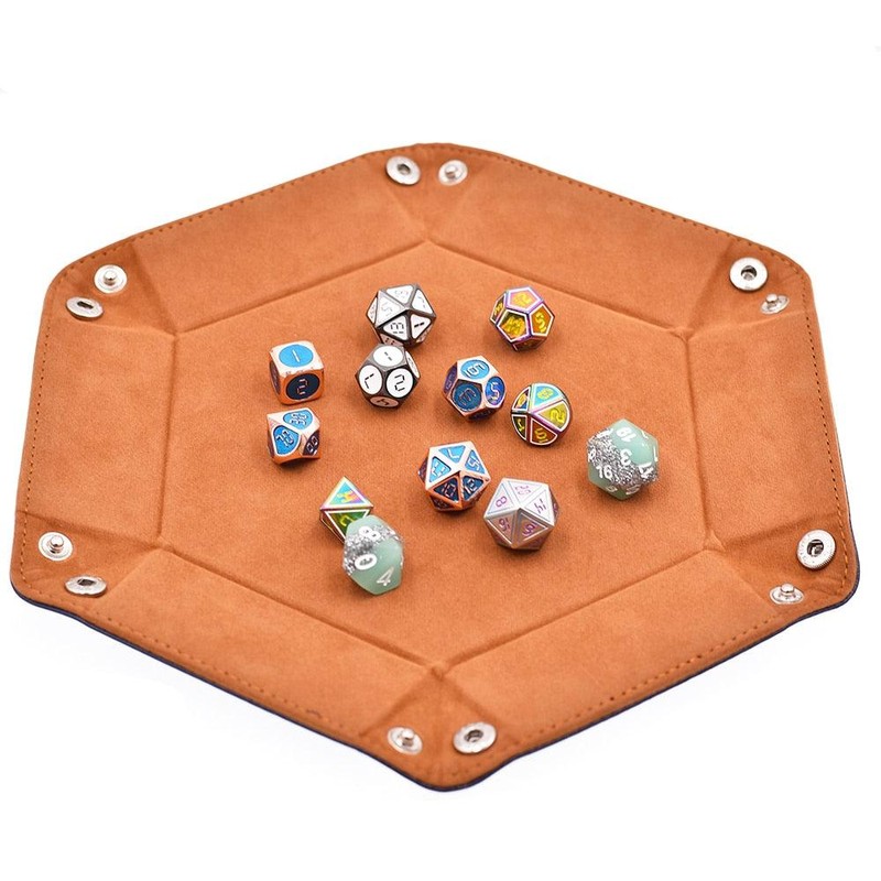 Hexagon Dice Rolling Tray for D&D and RPG Games –