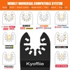 Kyoffiie 100Pcs Oscillating Saw Blades, 1-3/4" Quick Release Multi Tool