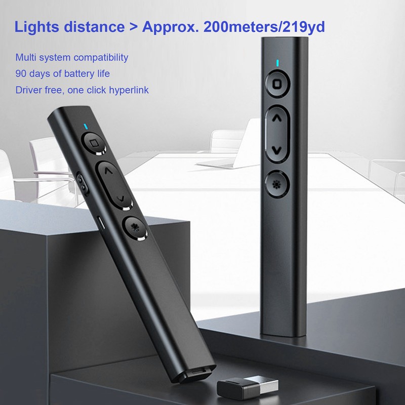 Presentation Clicker Lithium Battery Charging USB Ergonomic Design Low Radiation