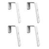 Mewuthede 4pcs Iron Bunk Bed Ladder Brackets, PVC Coated Stainless