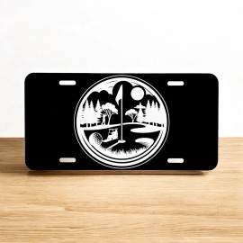 Unbranded Golf Design Laser Engraved Front License Plate.  Very Durable and Stylish!