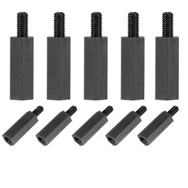 uxcell M3x15mm+6mm Male-Female Hex Nylon PCB Motherboard Spacer Standoff for FPV Drone Quadcopter, Computer & Circuit Board Black 50pcs