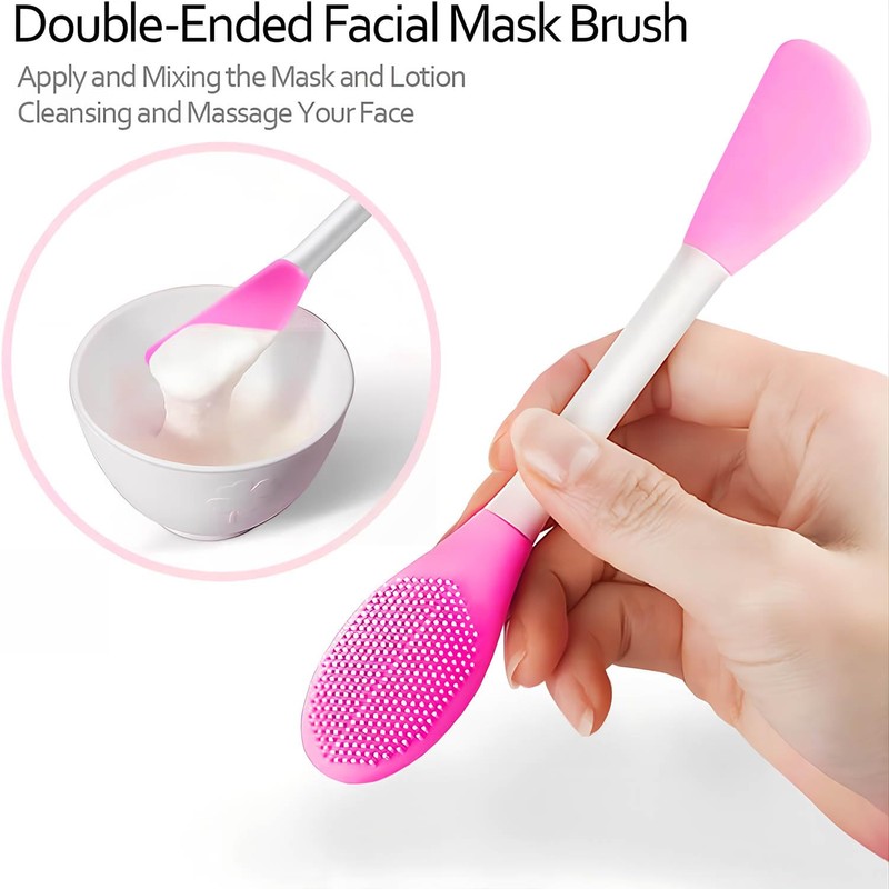 Face Scrubber,2 PCS Silicone Face Brush,Facial Cleansing Brush for Exfoliating,DIY